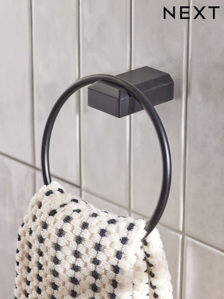 Black Moderna Towel Rail Ring (E08319) | €15.50