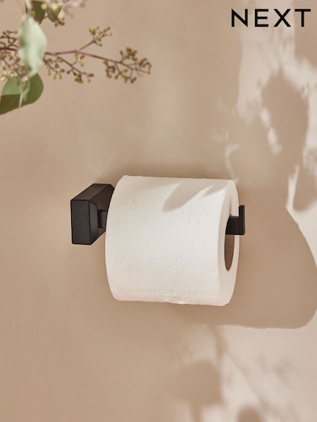Black Moderna Toilet Roll Holder (E08324) | €13