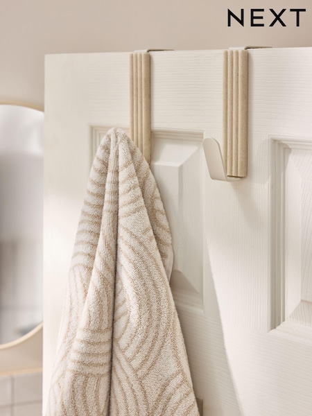 Set of 2 Natural Rib Over Door Hooks (E08338) | €18