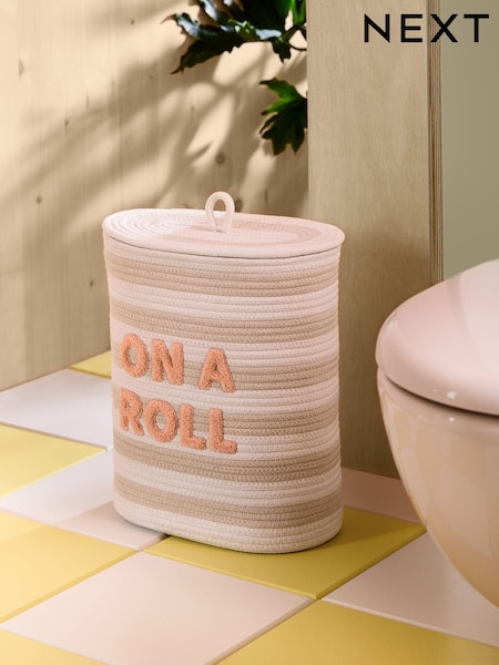 On A Roll Slogan Toilet Roll Storage (E08408) | ‏8.500 د.ك.‏