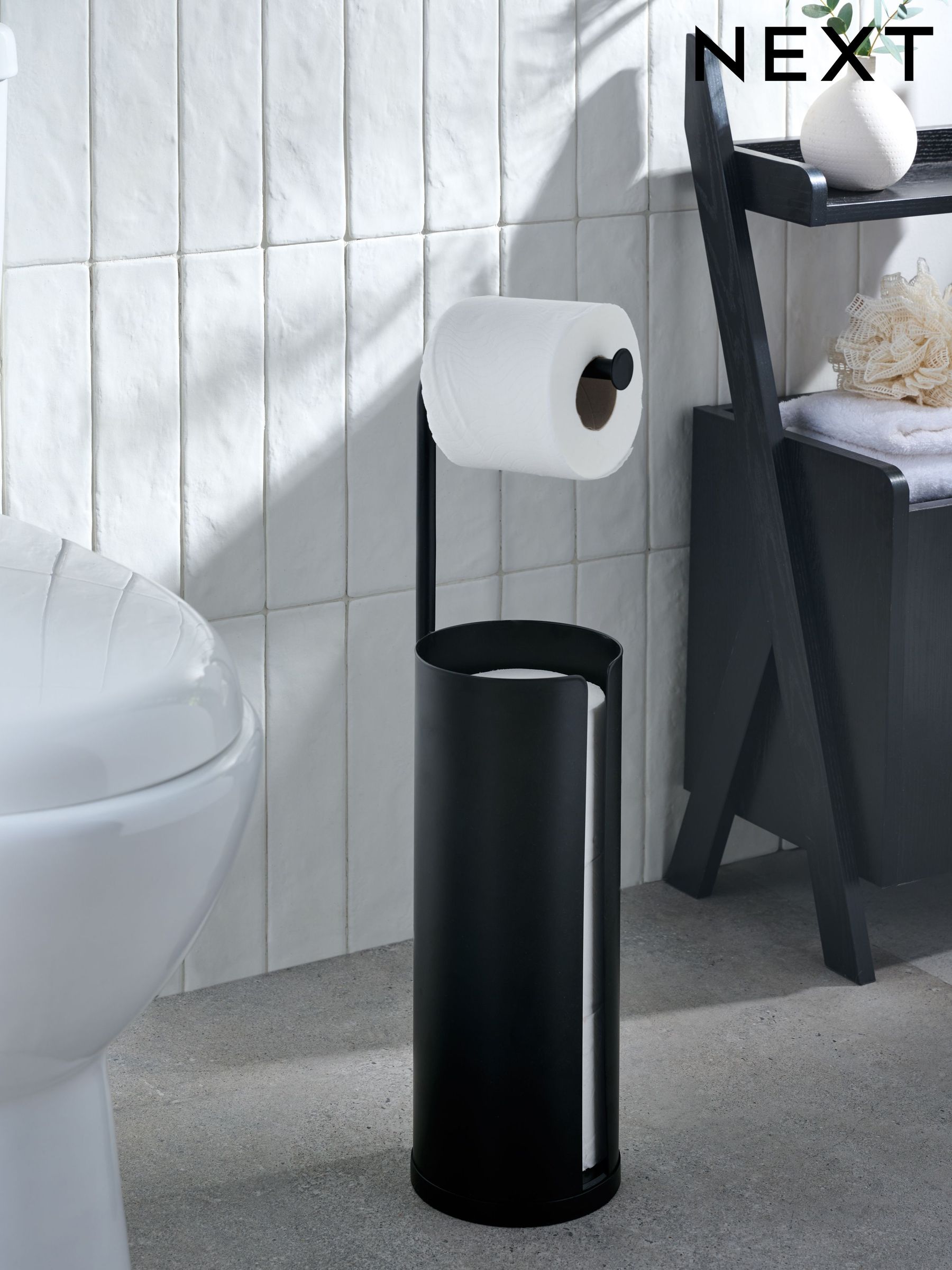Grey toilet roll holder discount