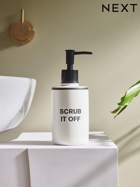Slogan Scrub it Off Soap Dispenser (E08415) | 391 грн