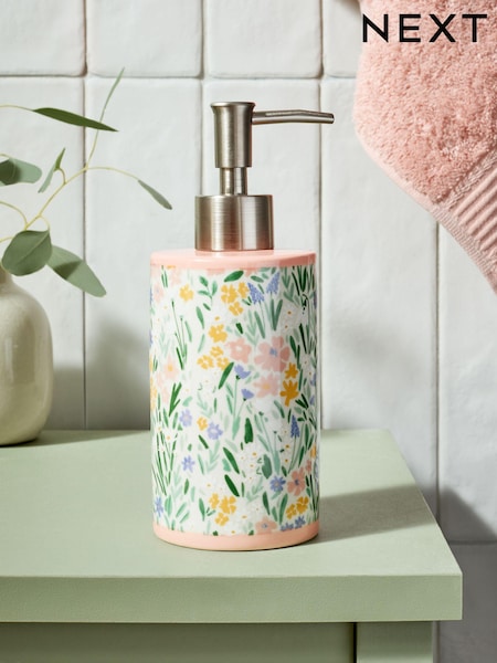 Multi Floral Print Soap Dispenser (E08422) | $18