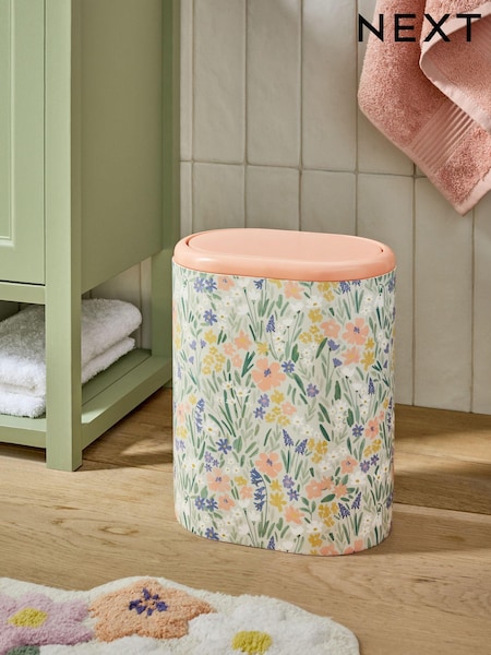 Multi Floral Print Swing Lid Bin (E08452) | KRW76,900