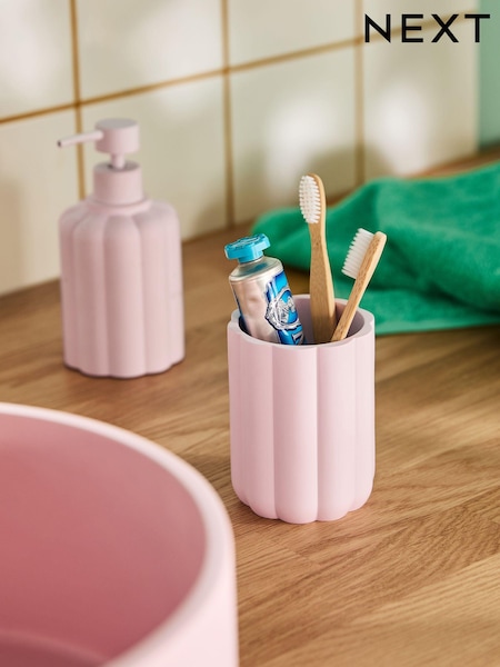 Pink Rib Toothbrush Tidy (E08460) | €11