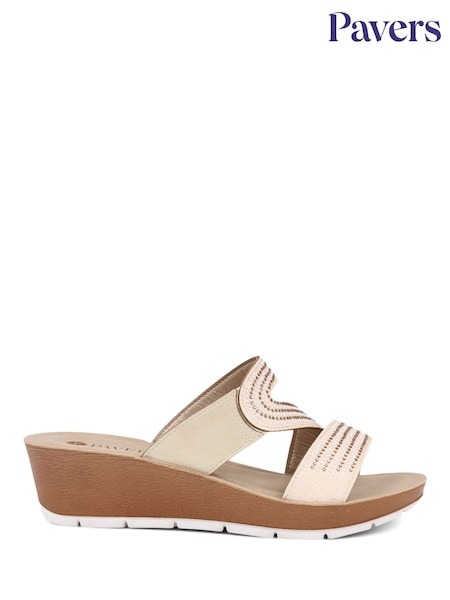 Pavers Low Wedges Mules Sandals (E08591) | €40
