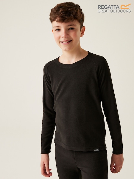 Regatta Black Junior Thermal Base Layer Top (E08631) | €14