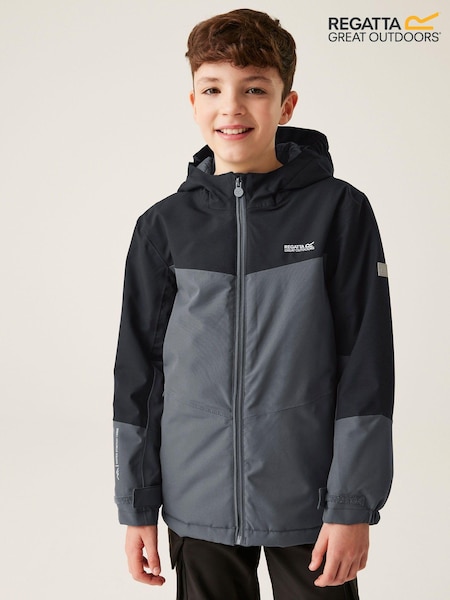 Gri - Jachetă căptușită Regatta Waterproof Junior Highton V (E08654) | 175 LEI