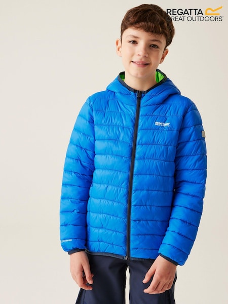 Regatta Blue Shower Resistant Junior Hooded Marizion Jacket (E08659) | €23