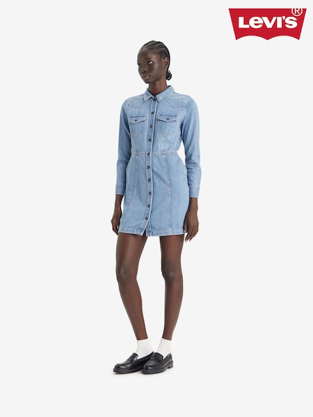 Levi's® Ringing Bells 100% Cotton Flynn Western Core Denim Dress (E08702) | €43