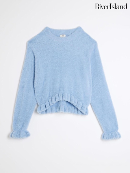 River Island Blue Girls Fluff Jumper (E08707) | €27 - €34