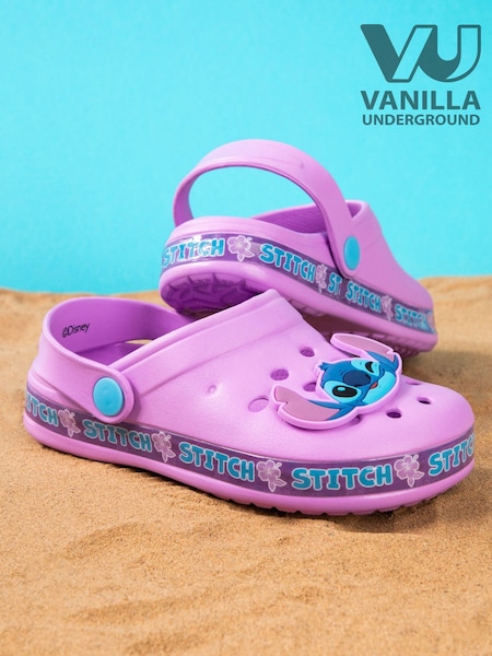 Vanilla Underground Purple Girls Stitch Clogs (E08787) | 84 QAR