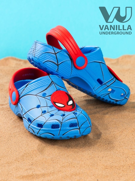 Vanilla Underground Blue Boys Spider-Man Clogs (E08789) | €24