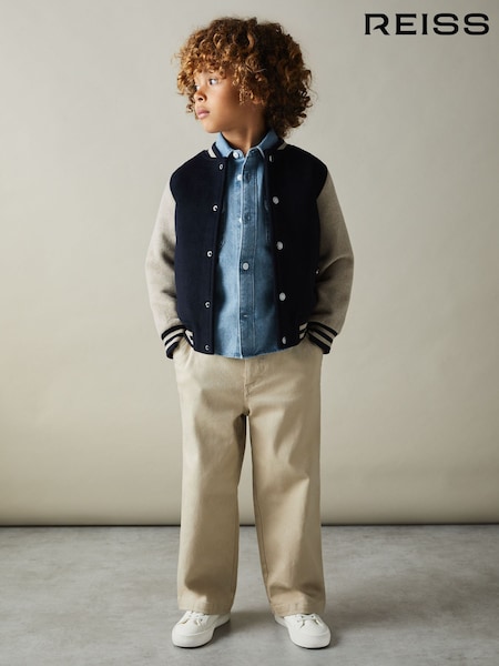 Reiss Mid Blue Mardin 9-13 yrs Denim Overshirt (E08810) | €70