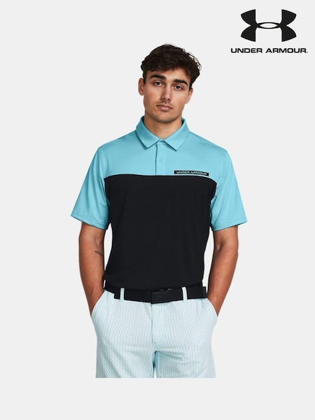 Under Armour Blue/Black Golf Colourblock Polo Shirt (E08993) | €27