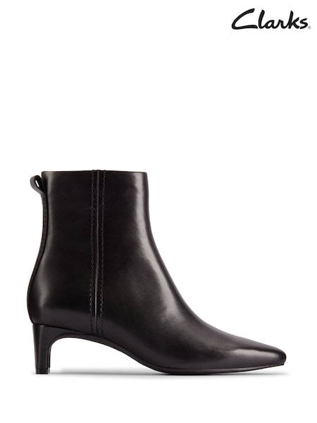 Clarks Black Edina Up Leather Boots (E09001) | €136
