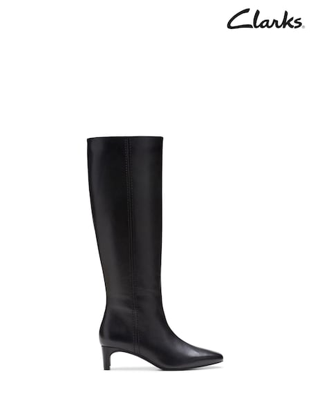 Clarks Black Leather Edina Tall Boots (E09002) | €82