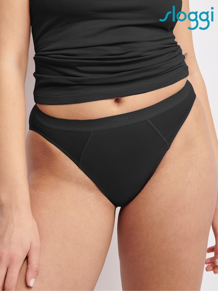 Schwarz - Sloggi EVER Ease Weiße Tai Slips 2 Packung (E09024) | 28 €