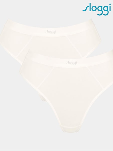 Sloggi EVER Ease White String Briefs 2 Pack (E09025) | €22.50