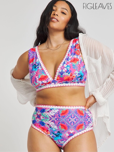 Figleaves Purple Frida Soft Plunge Bikini Top (E09107) | €10