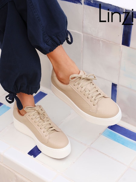 Бежевый - Linzi Twyla Platform Trainers (E09195) | €56