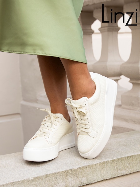 Кремовый - Linzi Twyla Platform Trainers (E09197) | €56