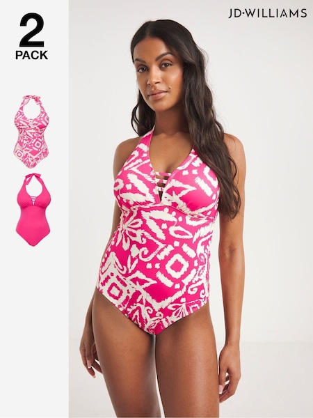 JD Williams Pink Value Swimsuits 2 Pack (E09234) | €26