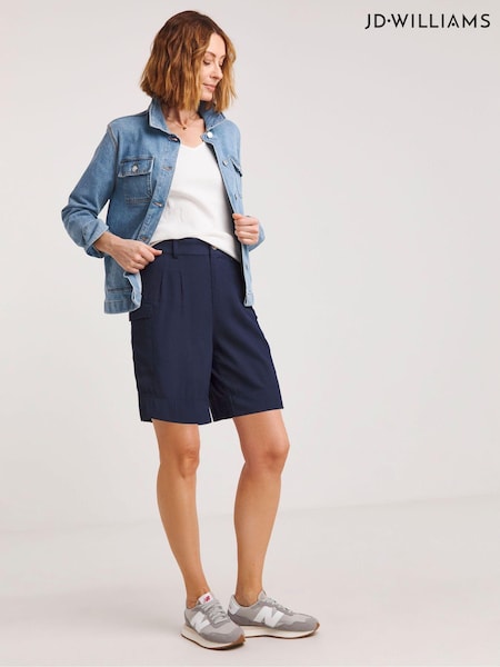 JD Williams Blue Utility Bermuda Shorts (E09351) | €17.50