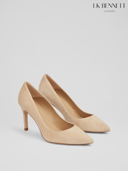 LK Bennett Floret Suede Pointed Toe Courts (E09364) | ‏1,159 د.إ.‏