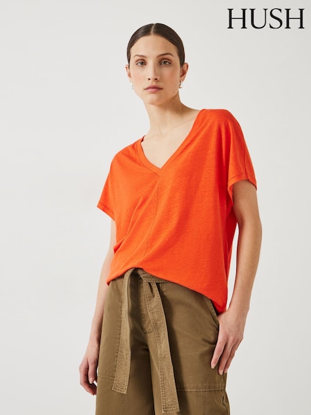Hush Danny Deep V-Neck T-Shirt (E09372) | 163 LEI