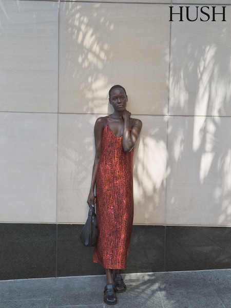 Hush Red Leanne Slip Maxi Dress (E09414) | €56