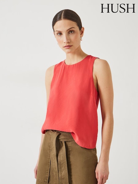 Hush Red Alora Back Knot Tank Top (E09415) | €31