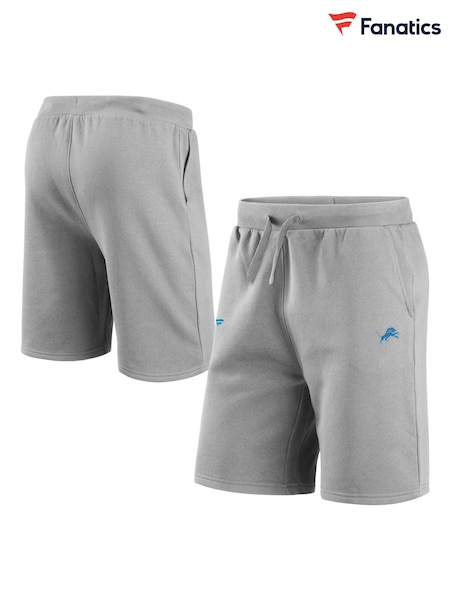 Fanatics Grey Detroit Lions Primary Logo Graphic Fleece Shorts (E09524) | $60
