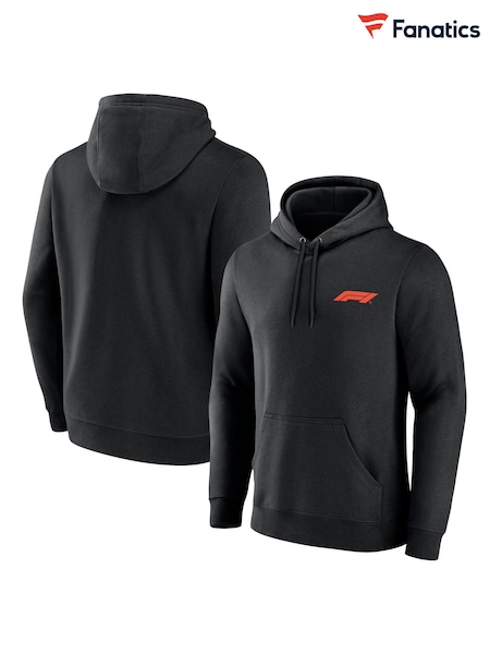 Fanatics Small Formula 1 Essentials Logo Overhead Black Hoodie (E09547) | AED160