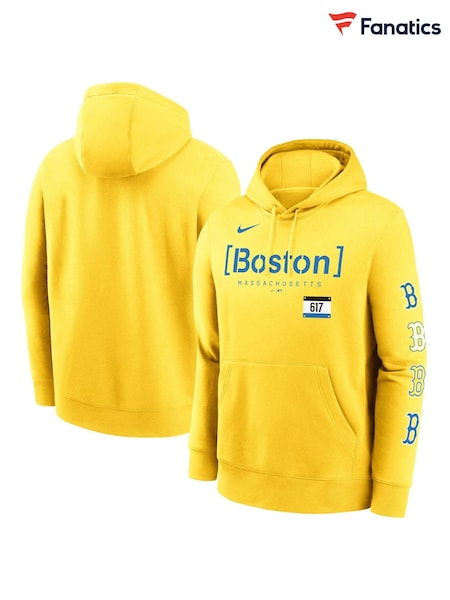 Fanatics Yellow Boston Sox City Connect Club Fleece Hoodie (E09736) | kr1 106
