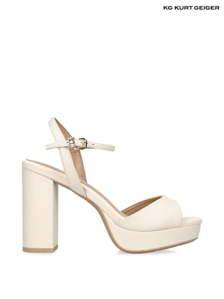 KG Kurt Geiger Silver Florence Sandals (E09844) | 195 QAR