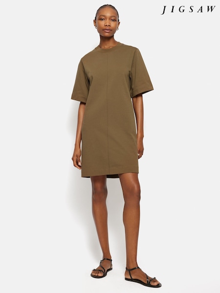 Jigsaw Green 100% Cotton Riley T-Shirt Dress (E09898) | €46