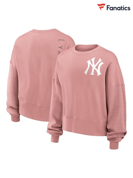 Fanatics Womens Pink New York Yankees Statement Crewneck Jumper (E09937) | €51