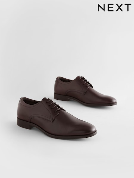 Brun - Standard pasform - Leather Plain Derby Shoes (E10073) | DKK400