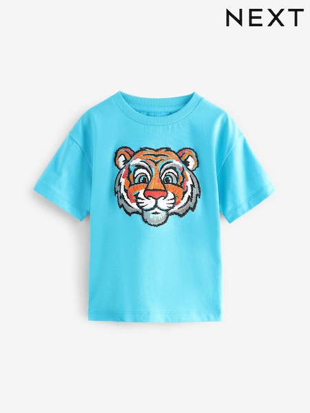 Blue Tiger Short Sleeve Character T-Shirt (3mths-7yrs) (E10093) | €3.50 - €5