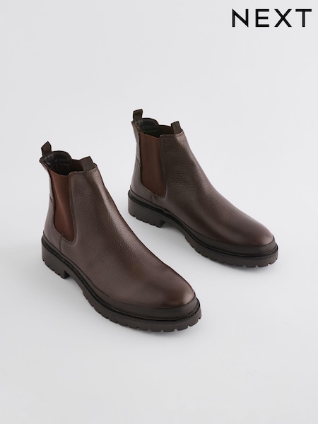 Dunkelbraun - Cleated Chelsea Boots (E10388) | 45 €