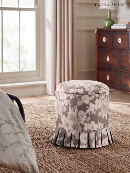 Laura Ashley Fleetham Haze Chestnut Brown Fifield Stool (E10441) | €157
