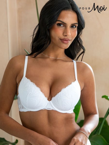 Pour Moi White Push Up New Romance Bra (E10565) | ₪151