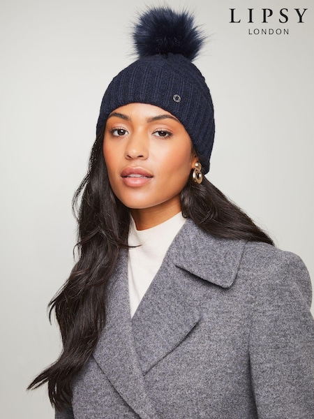 Vaalea laivasto - Lipsy Cosy Cable Bobble Hat (E10587) | €11