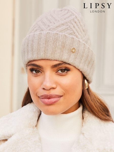 Camel - Lipsy Cosy Beanie Hat With Wool (E10604) | € 7