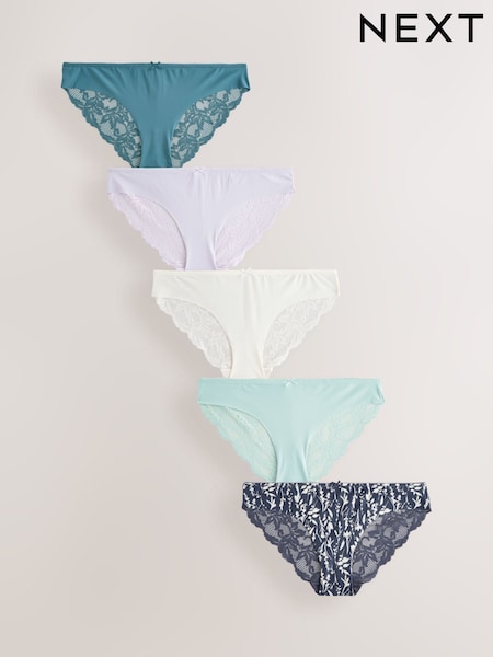 Пастель - No VPL Lace Back Briefs 5 Pack (E10773) | €29
