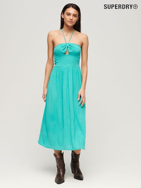 Superdry Green Cut Out Midi Dress (E10872) | €41.50