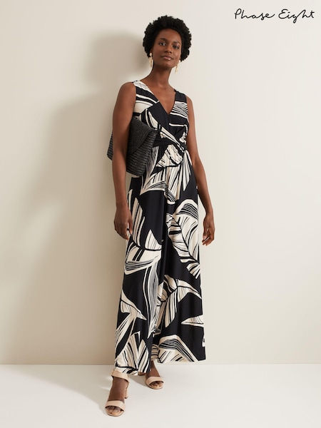 Phase Eight Black Abstract Artemis Maxi Dress (E10904) | €56