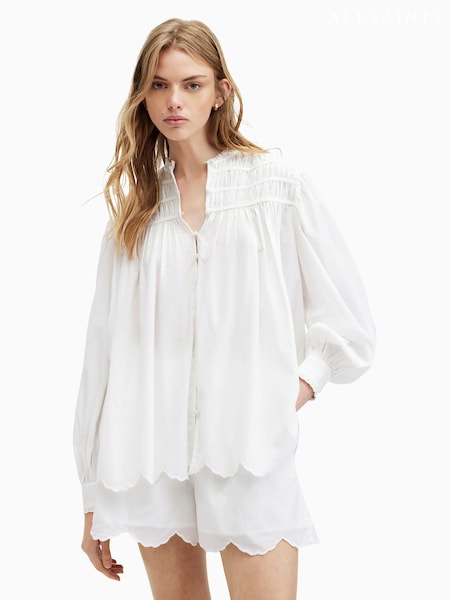 AllSaints White Etti Shirt (E10999) | $225
