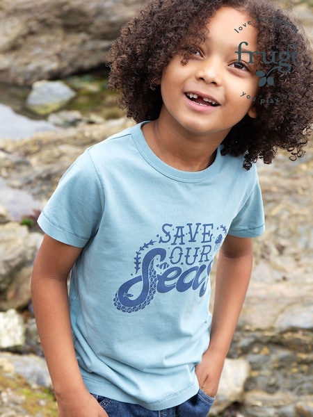 Frugi Blue Save Our Seas T-Shirt (E11111) | €11 - €12